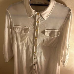 White Calvin Klein Button Down